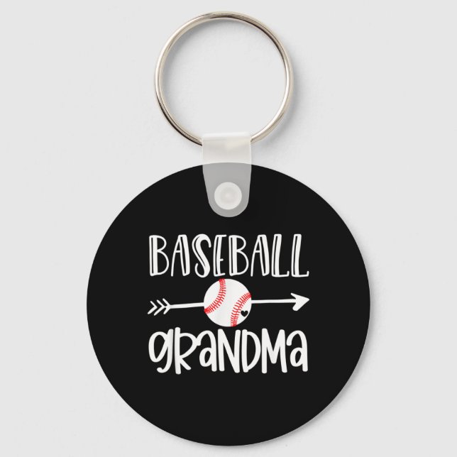 Baseboll Mormor Tröja Från Barnbarn Söt Pil Nyckelring (Framsida)