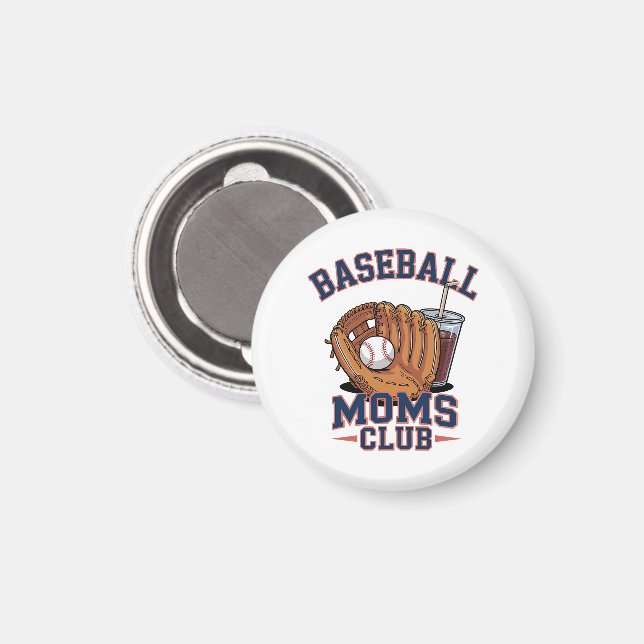 Baseboll Mors Klubb Mors Dag Magnet (Front/Back)