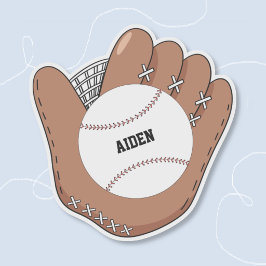 Baseboll och Handske Doodle Barn Vinyldekal Klistermärken