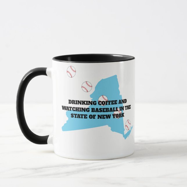Baseboll och kaffe i New York  Mugg (Vänster)