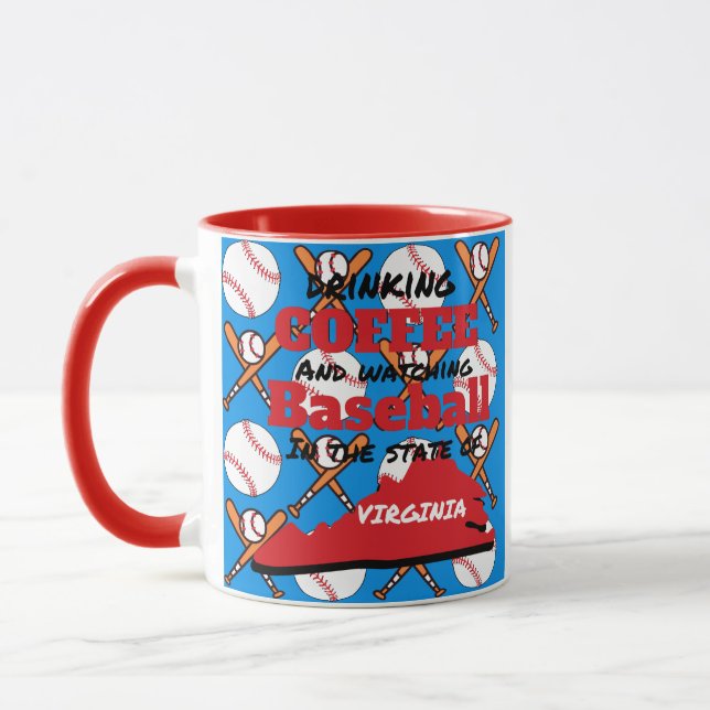 Baseboll och kaffe i Virginia  Mugg (Vänster)