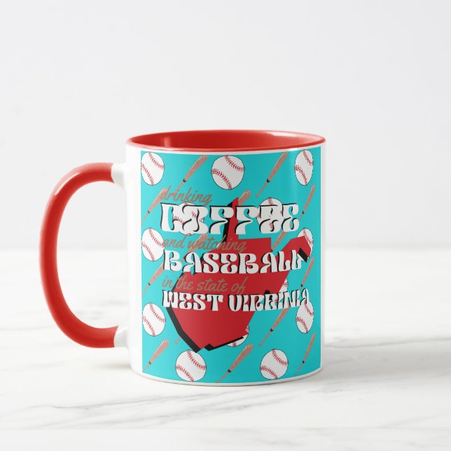 Baseboll och kaffe i West Virginia  Mugg (Vänster)