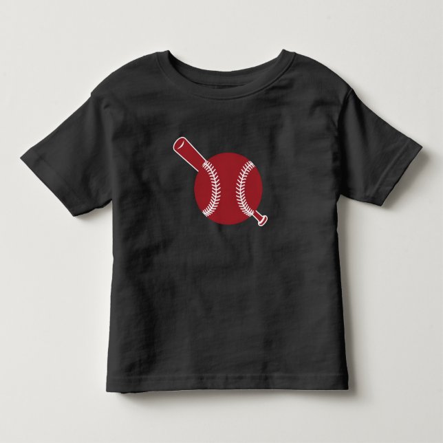 Baseboll och slagträ ikon t shirt (Framsida)