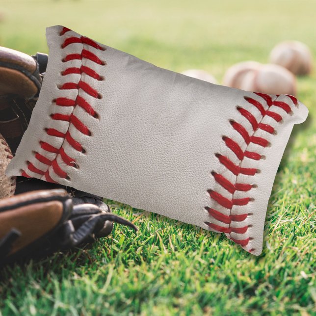 Baseboll och Softboll Röd Syddesign Lumbarkudde (Skapare uppladdad)