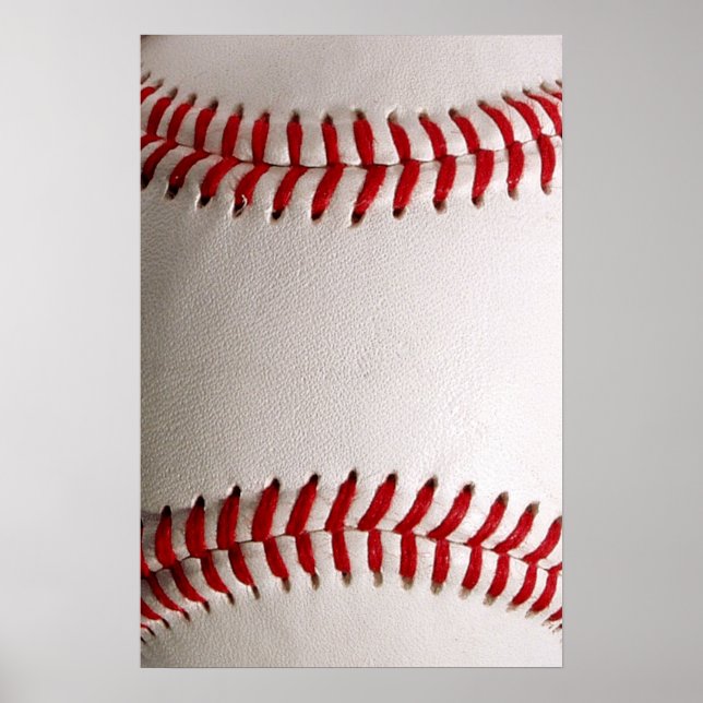 Baseboll och Softboll Röd Syttning Poster (Framsidan)