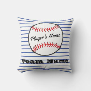Baseboll på Blå rand Namn Sport Pojkrum Thr Kudde