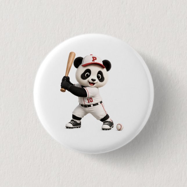 Baseboll Panda  Knapp (Framsida)