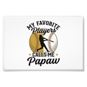 Baseboll Papaw Favoritspelare Vintage Tröja Desi Fototryck