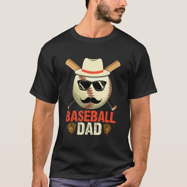 Baseboll Pappa Pappa Papa Fars Dag Från Dotter T Shirt (Framsida)