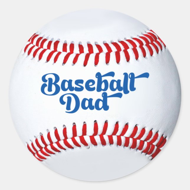 Baseboll Pappa Present Klistermärke (Framsida)