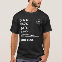 Baseboll Pappa Tränare Är Den Bästa T-Shirt - Vint