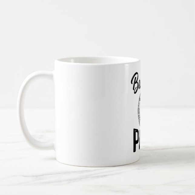Baseboll Pappa Vintage Gravyr Shirt Design_1 Kaffemugg (Vänster)