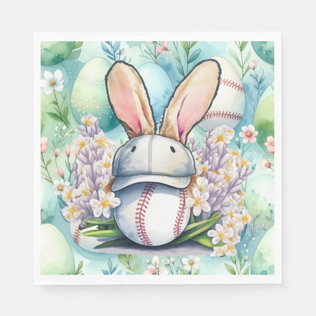 Baseboll påsk tema  pappersservett (Framsidan)