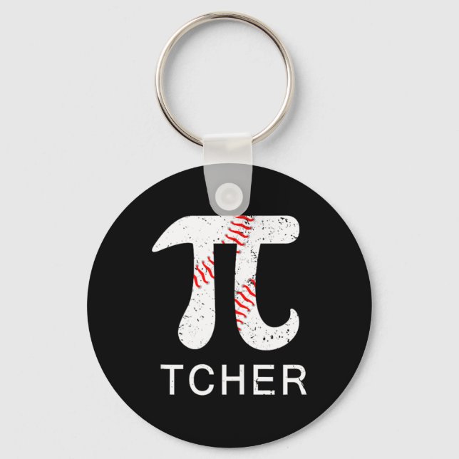 Baseboll Pi-Tcher Math Roligt Pi-dagspresent Män K Nyckelring (Framsida)