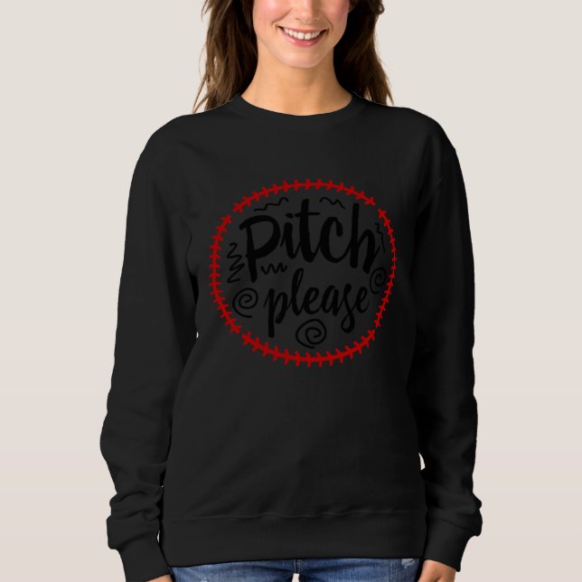 Baseboll Pitch Vänligen Pitchar Basebollspel T Shirt (Framsida)