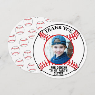 Baseboll Pojkar Foto Födelsedag Tack Kort