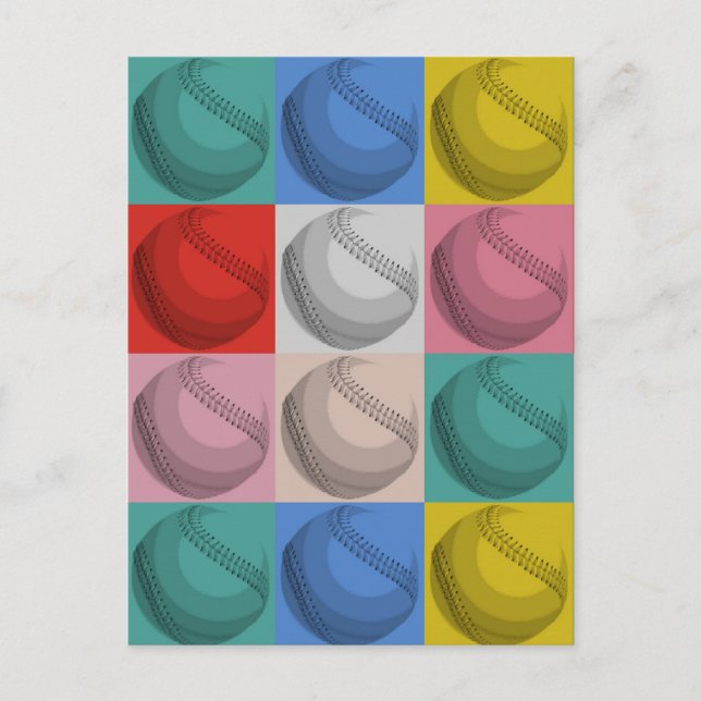 Baseboll Popkonst Vykort (Framsida)