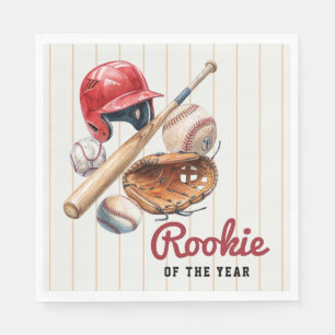 Baseboll Rookie Födelsedag Pappersservett