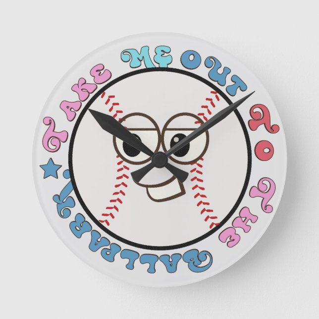 Baseboll Rund Klocka (Framsida)