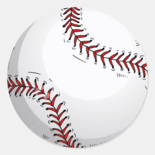 Baseboll Runt Klistermärke (Framsida)