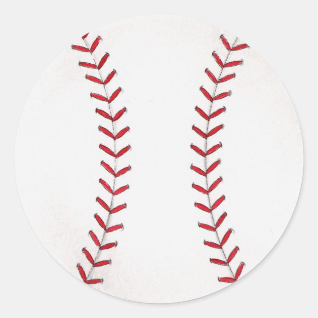 Baseboll Runt Klistermärke (Framsida)
