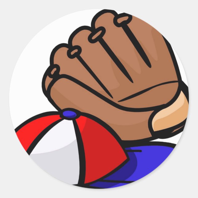 baseboll runt klistermärke (Framsida)