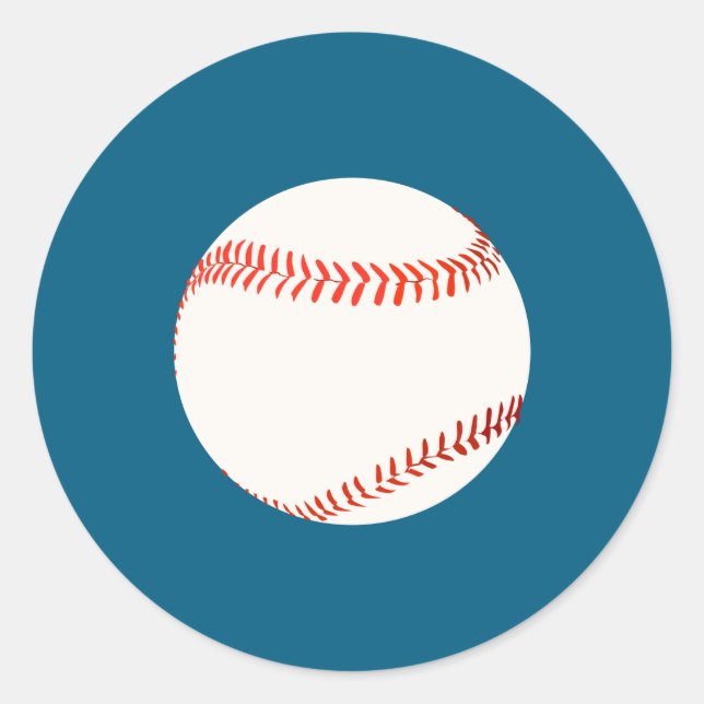 Baseboll Runt Klistermärke (Framsida)