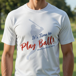 Baseboll Sängkammarparty Dags att Spela Boll T Shirt