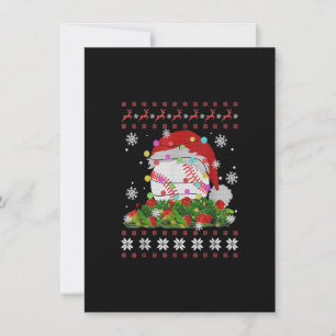 Baseboll Santa Hatt Ren Baseball Spelare Ful C Inbjudningar