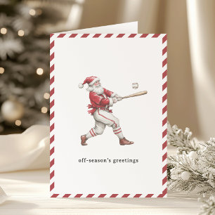 Baseboll Santa - Julhälsningar för lågsäsong Helgkort