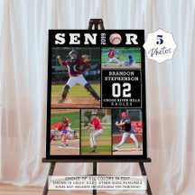 Baseboll Senior-avgång 5 Fotokollage