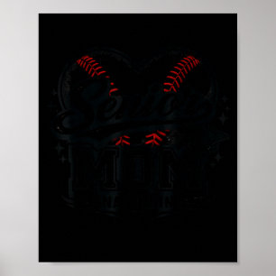 Baseboll senior mamma 2026 det sista inningen glad poster