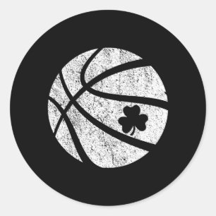 Baseboll Shamrock Lucky Clover Irländska St Patric Runt Klistermärke