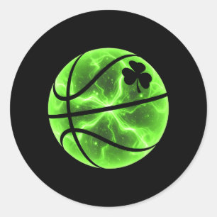 Baseboll Shamrock Lucky Clover Irländska St Patric Runt Klistermärke