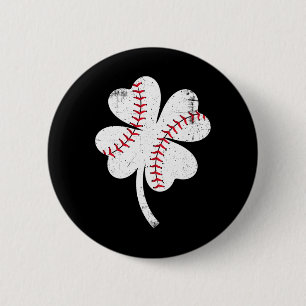 Baseboll Shamrock St Patricks Day Saint Paddys Män Knapp