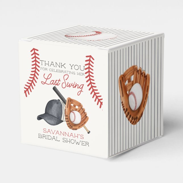 Baseboll Sista Sväng Hemmaplock Bröllopsdusch Presentaskar (Framsidan Sidan)