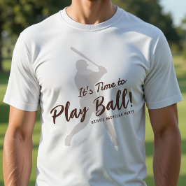 Baseboll Sjungkarfest Dags att Spela Boll T Shirt