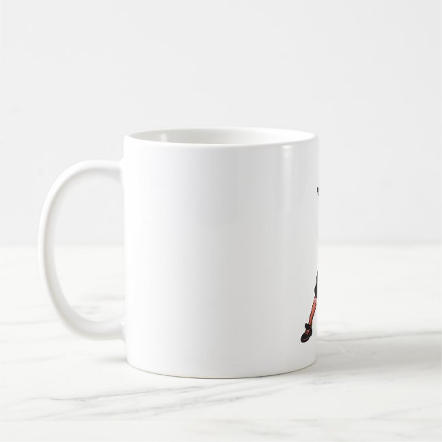 baseboll skelett design för baseboll spelare kaffemugg (Vänster)