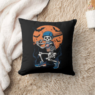 Baseboll Skelett Halloween Baseboll Halloween Kudde