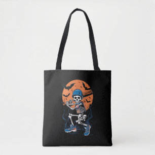 Baseboll Skelett Halloween Baseboll Halloween Tygkasse
