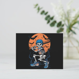 Baseboll Skelett Halloween Baseboll Halloween Vykort