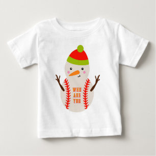 Baseboll Snömannen Barn T-Shirt Unik