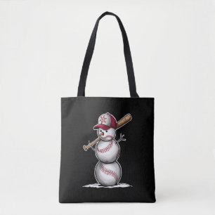 Baseboll Snömannen Bollar Snö Jul Xmas Gåvor Tygkasse