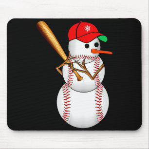 Baseboll Snömannen Snö Jul Xmas Män Kvinnor Musmatta