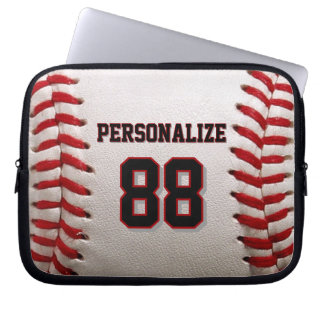 Baseboll Softboll Anpassat Namn och Nummer Laptop Fodral