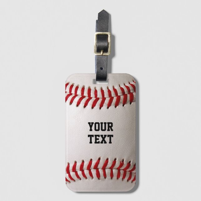 Baseboll Softboll Sy Custom Text Bagagebricka (Framsida vertikal)