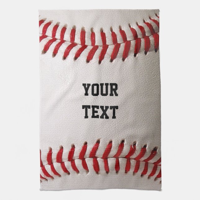 Baseboll Softboll Sy Custom Text Kökshandduk (Vertikal)
