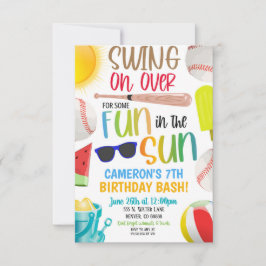 Baseboll sommarfest inbjudan