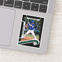 Baseboll souvenir livlig grön svart anpassad klistermärken