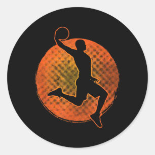 Baseboll Spelare Sport Vintage Män Pojkar Baseboll Runt Klistermärke